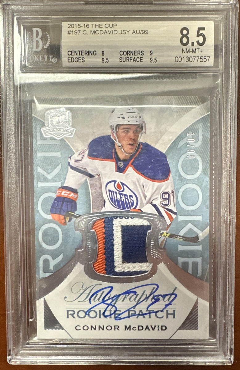 CONNOR MCDAVID BGS 8.5 2015 UPPER DECK THE CUP #197 ROOKIE PATCH
