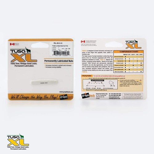 Graph Tech PQL-5010-00 TUSQ XL Strat Style Nut Flat Bottom - Picture 3 of 5