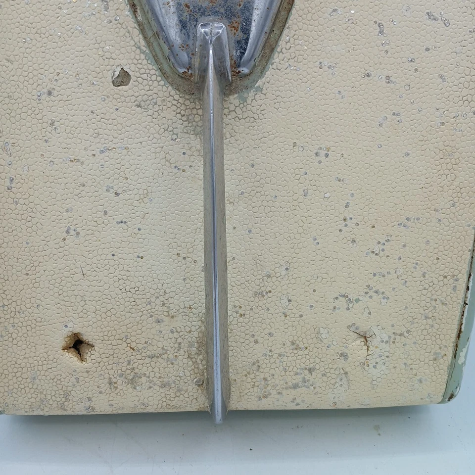 Vintage Detecto Analógico Meio Século Balança de Banheiro Vista Bolha Art Deco Funciona - Imagem 4 de 4