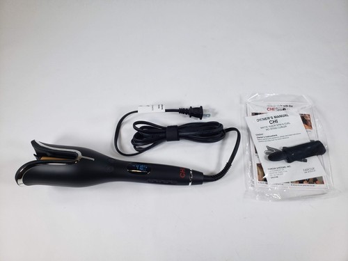CHI Spin N Curl Curling Iron For Healthy & Shiny Preset Temp Settings Onyx Black - Picture 2 of 8