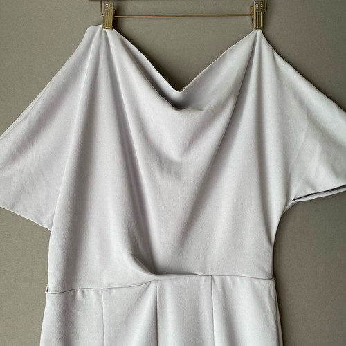 Alexia Admor size L boat neck eggshell blouson sheath dress - Picture 5 of 11