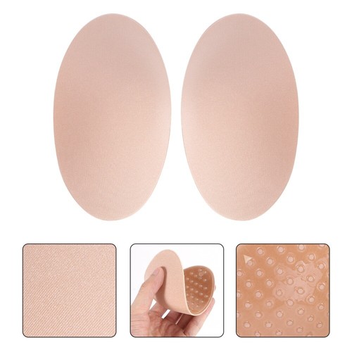 1 Pair of Detachable Shoulder Pads Self-Adhesive Shoulder Beautifier (Khaki)