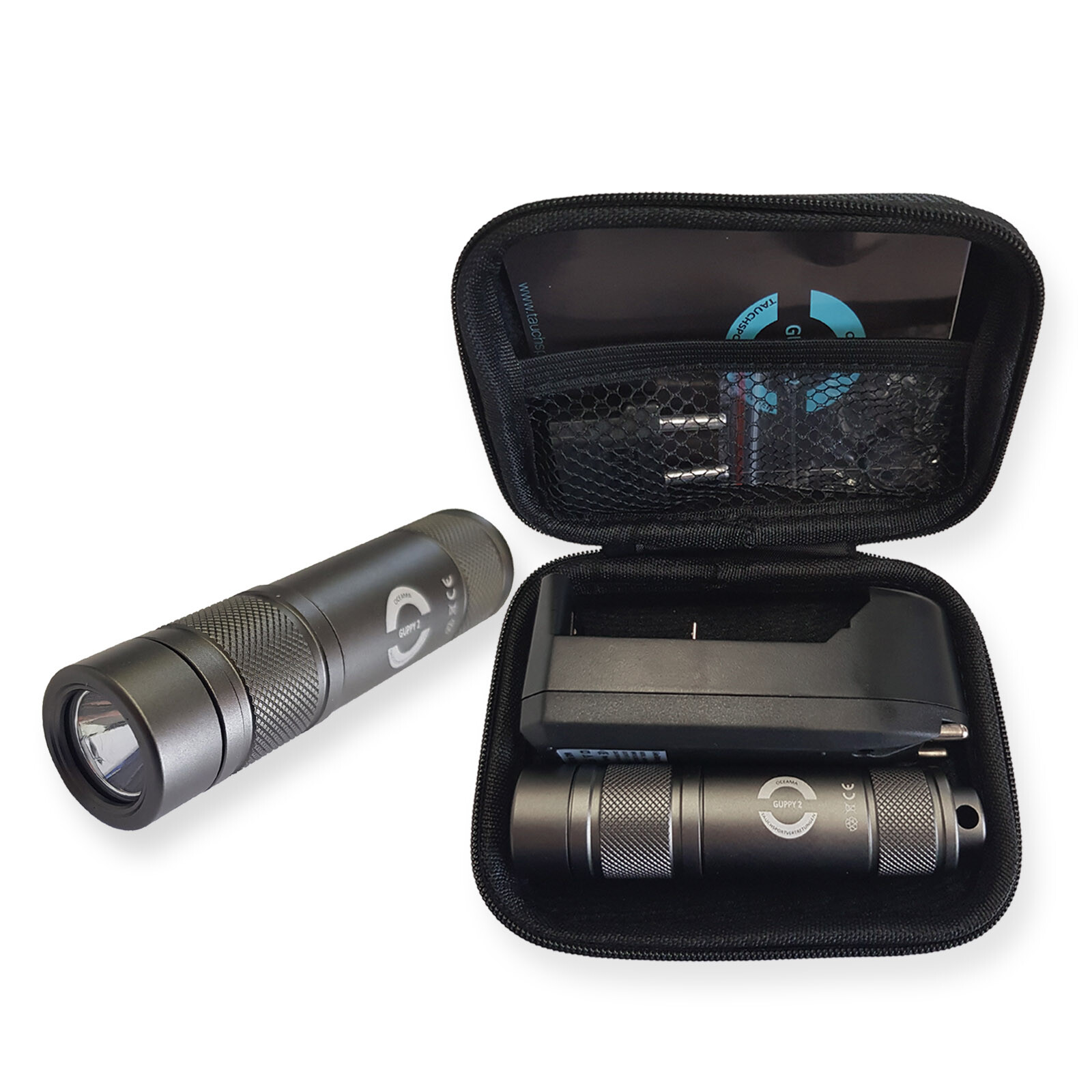 Oceama Guppy2 Piccola Molto ad Alte Prestazioni Torcia Subaquea 1200 Lumen Oceama Guppy2 Piccola Molto ad Alte Prestazioni Torcia Subaquea 1200 Lumen