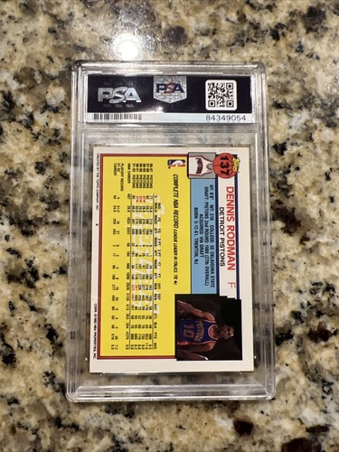Dennis Rodman Signed Card Sticker 1992 Topps PSA/DNA AUTO Bulls Pistons D3 - Picture 4 of 4