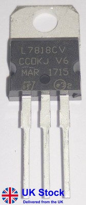 +18V Positive Voltage Regulator L7818CV L7818C LM7818 7818 TO-220 Pack of 1-50