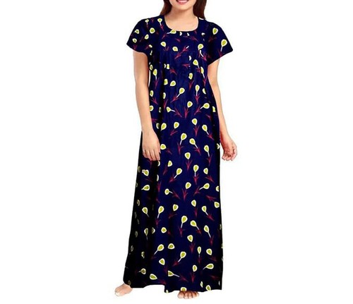 Multicolor Cotton Nighty/Maxi Combo for Women (Pack of 2 Pcs) - Picture 12 of 27