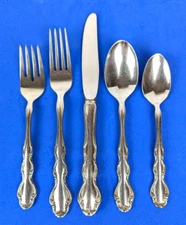 5 Pc Reed & Barton REGENCY Luxury Glossy Stainless Flatware Place Setting Set