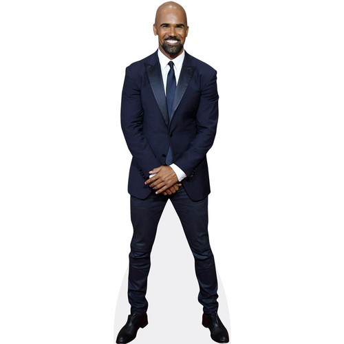 Sagoma Di Cartone Mini Shemar Moore (Giacca Nera) - Celebrity Cutouts, 60 Cm, Autentica Con Ologramma