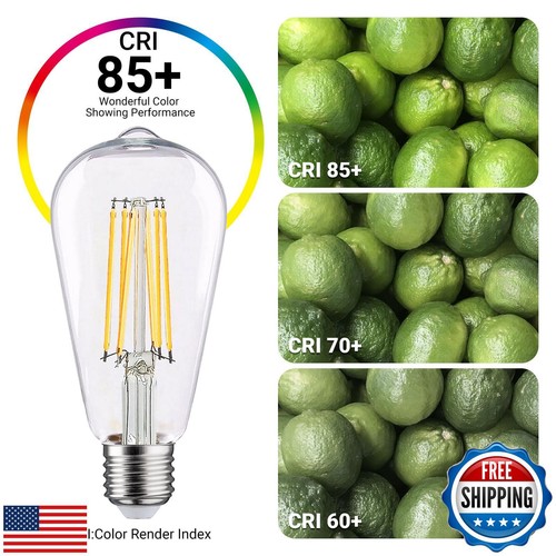 LISTOCASA ST21 Vintage LED Edison Bulbs Dimmable,8W(100W Equivalent),ST64 Ant - Picture 3 of 5