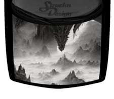 Grayscale Dripstone Caves Spike Hood Truck Wrap Vinyl Car Graphic Decal