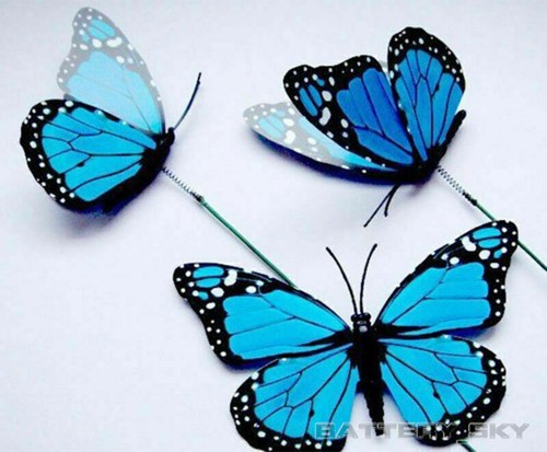 3D Colorful Artificial Butterflies Dummy Craft Wedding Party Floral Decor Gift - Picture 5 of 7
