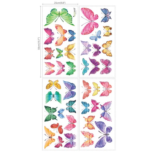 Pegatinas de pared extraíbles Decowall mariposas guardería niños calcomanía DW-1602 - Imagen 7 de 7