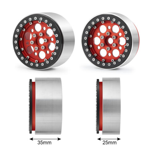2.2 Alloy Beadlock Wheel Rim For RC Crawler 1/10 AXIAL Wraith SCX10 D90 TRX-4 - Picture 4 of 9
