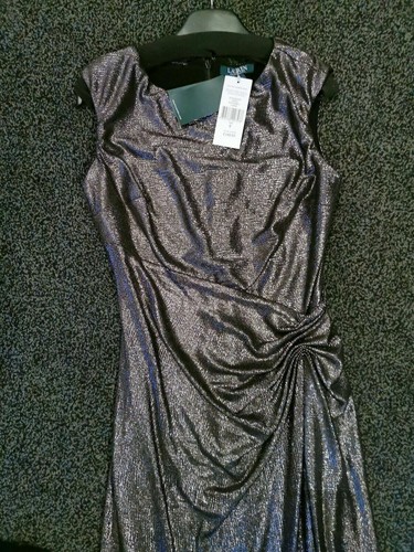 Ralph Lauren Silver Black Metallic Floor Length Gown/ Party Dress UK 6 RRP £245 - Picture 3 of 5