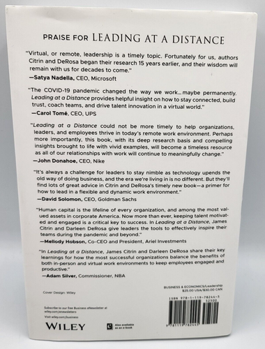 Leading at a Distance : Practical Lessons for Virtual Success, Hardcover - NEW - Picture 2 of 8