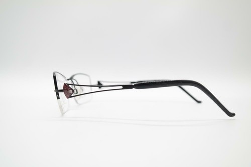 Vintage Neostyle Dynasty 755 810 Titan Black Burgundy Half Rim Glasses NOS - Picture 2 of 6