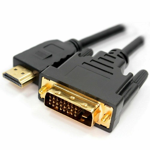 DVI-D 24+1pin Male to HDMI Digital Video Cable Lead GOLD 10m - Picture 3 of 3