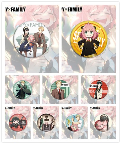 9pcs Anime SPY×FAMILY Pins 5.8cm Bags clothes Acc Anya Yor Loid - Foto 16 di 21