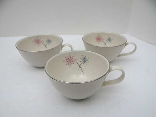 Nancy Prentiss Pastella 3 Cups 4 Saucers USA Floral - Picture 8 of 14