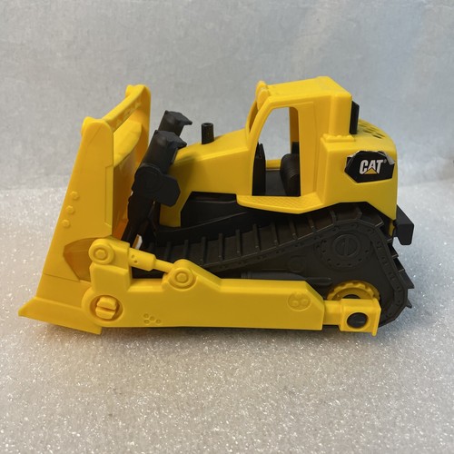 Cat Plastic Yellow Black Construction Vehicle Bulldozer Tractor - Picture 10 of 10
