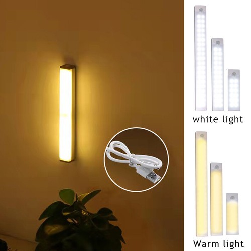 Wireless LED Closet Light PIR Motion Sensor USB Rechargeable Strip Cabinet Lamp - Picture 5 of 18
