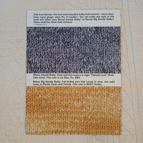 1975 Vtg Bernat Six Bulky Sweaters Knitting & Crochet Pattern Book No. 219 - Picture 2 of 15