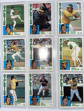 1984 OAK. ATHLETICS TEAM, 40 CARDS, Topps, Rickey Henderson, Excelent in covers