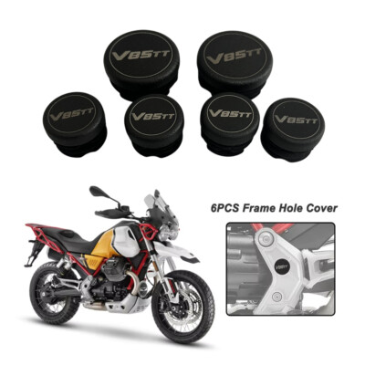 6x For MOTO GUZZI V85TT Frame Hole Cover Caps Decorative
