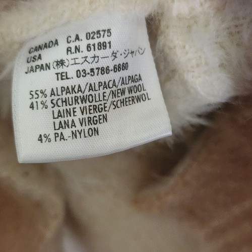 Escada Vintage Alpaca Blend Neutral Tan Plaid Sweater Jacket Size 6 - Picture 6 of 6