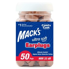 Mack's Ultra Soft Foam Earplugs 50 Pair - 33dB Highest NRR Comfortable Ear Pl...