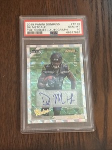 2019 Panini Donruss DK Metcalf The Rookies Auto PSA 10  /299 STEELERS!!!