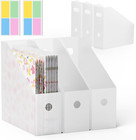 6PCS Scrapbook Paper Storage Foldable Holder with 2 Pcs Sticky Index Tabs For