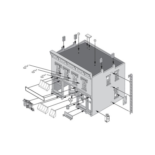 Woodland Scenics N KIT Fresh Market WOOPF5200 N Buildings - Picture 6 of 8