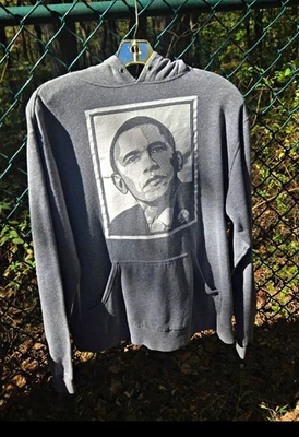 Obey Obama Gray Hoodie Size Medium - image 1 of 4