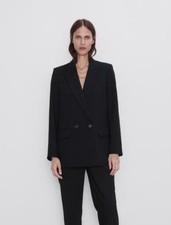 Balzer Schwarz Elegant Zara Ausverkauft Doppelreihig Top Zustand Gr. S