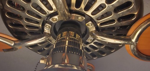 Hunter Original 52" 2-speed Bright Brass Ceiling Fan, Vintage - Picture 7 of 17