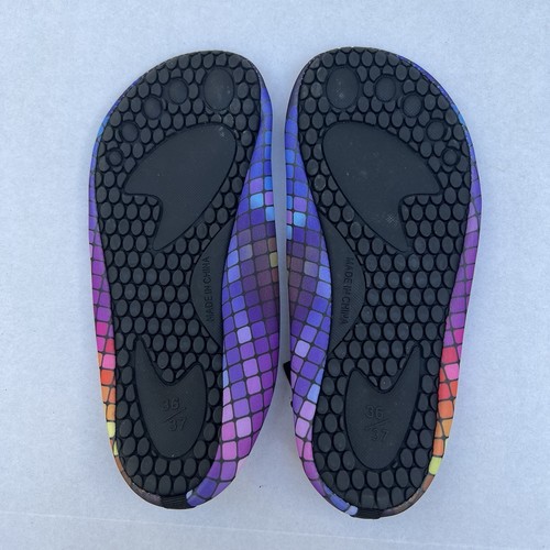Zapatos de agua descalzos QuickDry para mujer talla 36-37 diseño cuadrado multicolor - Imagen 11 de 18