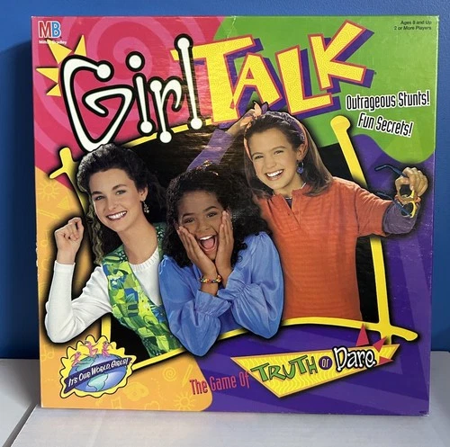 Vintage 1995 Girl Talk: The Board Game of Truth or Dare Milton Bradley
