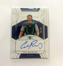 2022 Panini National Treasures Cal Raleigh Rookie Auto /99 ON-CARD Mariners. rookie card picture