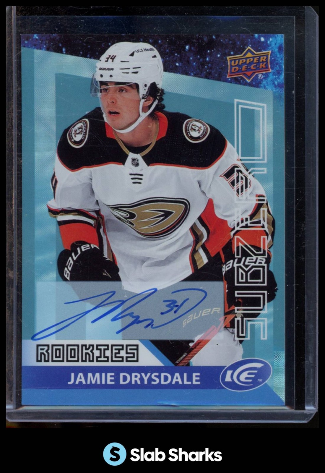 2021 UPPER DECK ICE #SZ-48 JAMIE DRYSDALE SUB ZERO BLUE AUTO RC ROOKIE