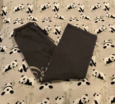 Fear of God Essentials Sweatpants Size Large Gray Script Logo Wide Leg Baggy