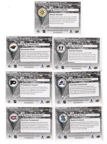 2025-26 Upper Deck Series 1 "Tracking Systems" Lot of 7 - Picture 2 of 2