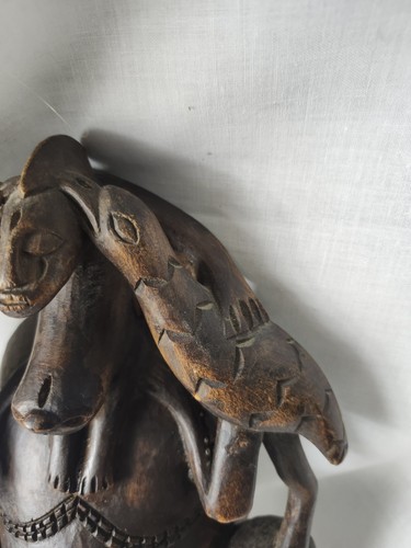 Senufo Kpelie Mask Cote D'Ivoire African Art Face mask 20th Century carved Wood - Picture 2 of 7