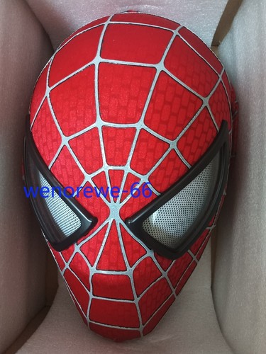 1PC Tobey Maguire Mask LED Moving Eyes Remote Control Movie Spider-Man Cos Prop - Picture 1 of 13