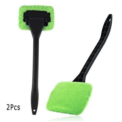 Premium 2PCS Durable Long-Handled Windshield Cleaner for Car Interior & Exterior