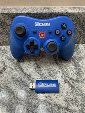 At Play PS3 Blue Wireless Controller 1508483-01 W/ Receiver AS IS (has issues)