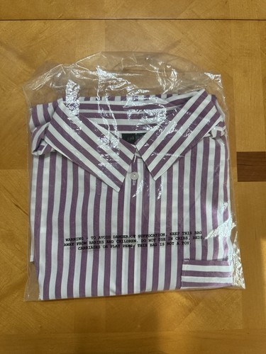 J.Jill, Purple Striped Button Down Blouse, Womens 2X, NWOT - Picture 2 of 5