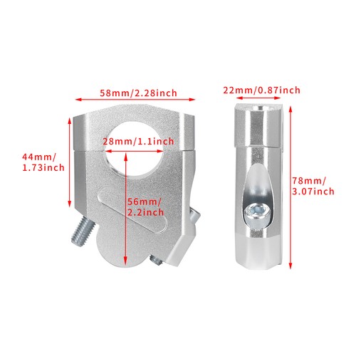 Abrazaderas elevadores de manillar de motocicleta 28 mm abrazadera de montaje de manillar aptas para Harley - Imagen 4 de 12