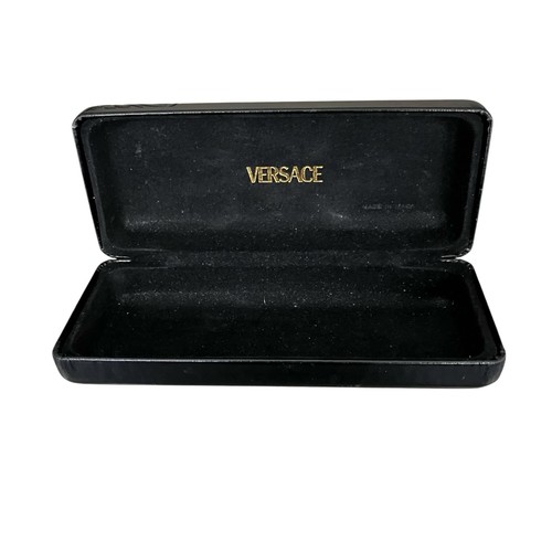 VERSACE MEDUSA BLACK LEATHER SUNGLASSES EYE GLASSES Case Only - See Photos - Picture 2 of 8