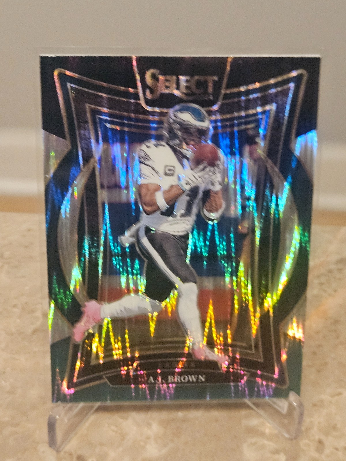 2024 Panini Select Concourse AJ Brown Green Black Prizm Shock #2 Color Match RD*